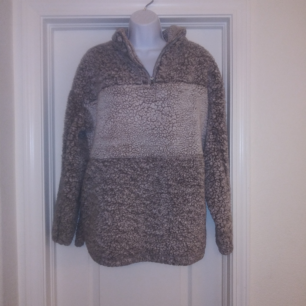 The Cove Fuzzy Pullover Zip Up Sweatshirt